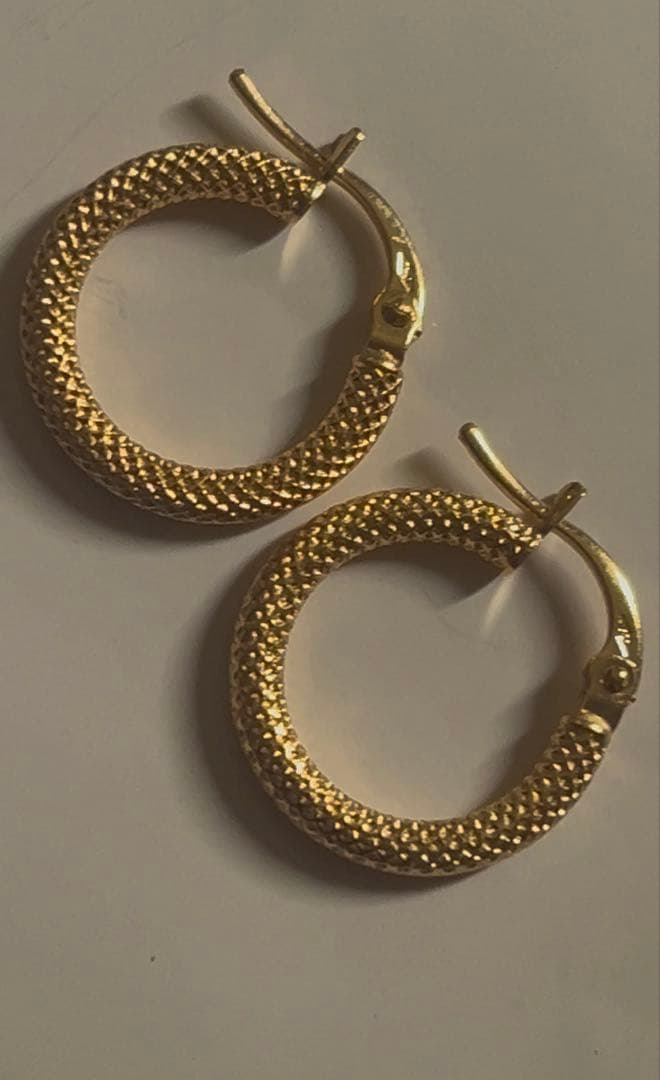 K18(750)ゴールド フープピアス