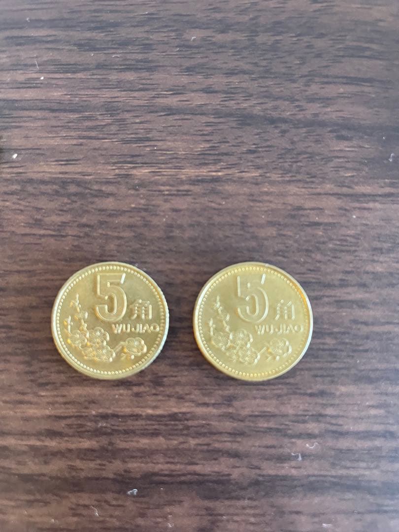 中国　梅花5角　棒金