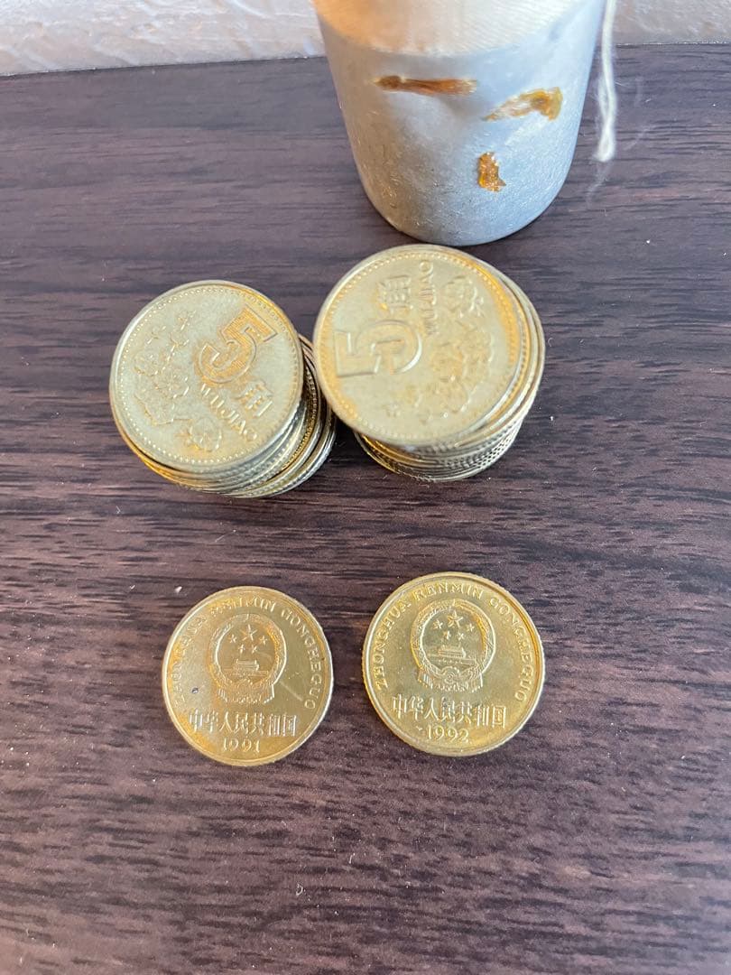 中国　梅花5角　棒金