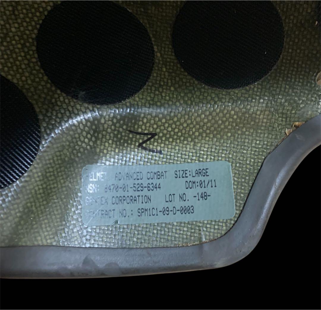 中古ミリタリーヘルメット アゴ紐 パッドセット Lサイズ