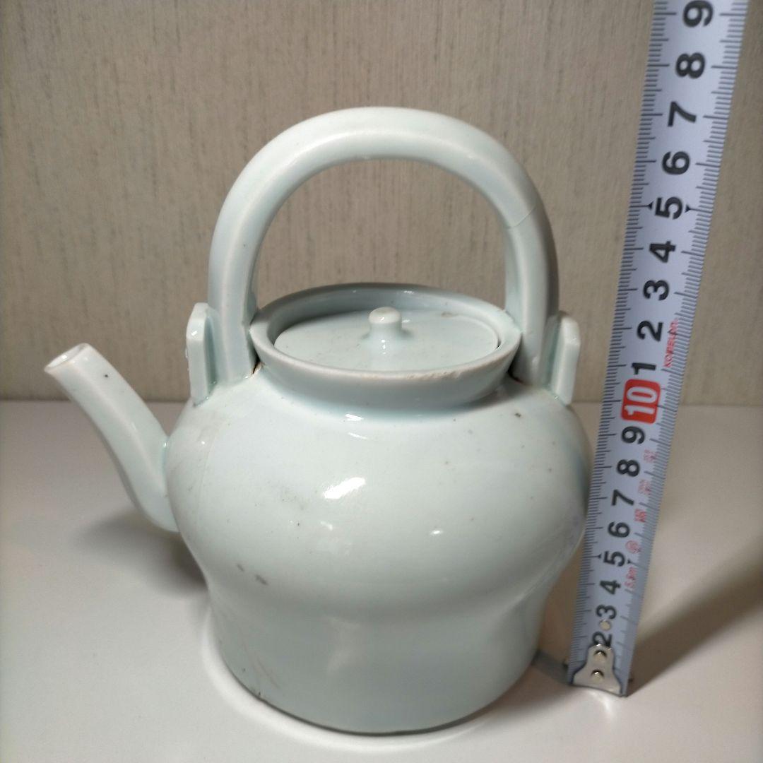 朝鮮古美術 　李朝白磁水注 　白磁提手水注