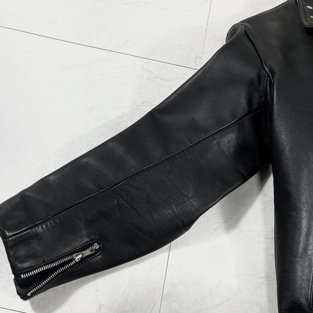 ✨極美品 ショット 641 ライダースジャケット 希少44 レザー 本革