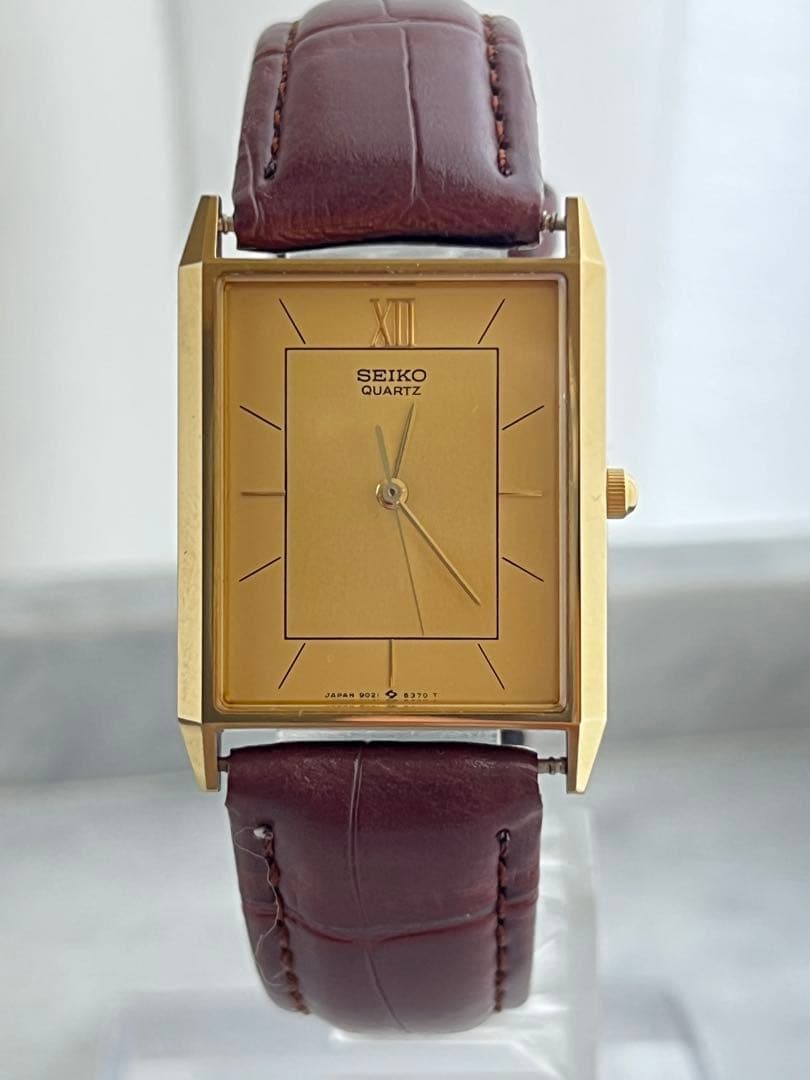 【電池交換済み】SEIKO セイコー　スクエア　シャリオ　ゴールド　ニッケル