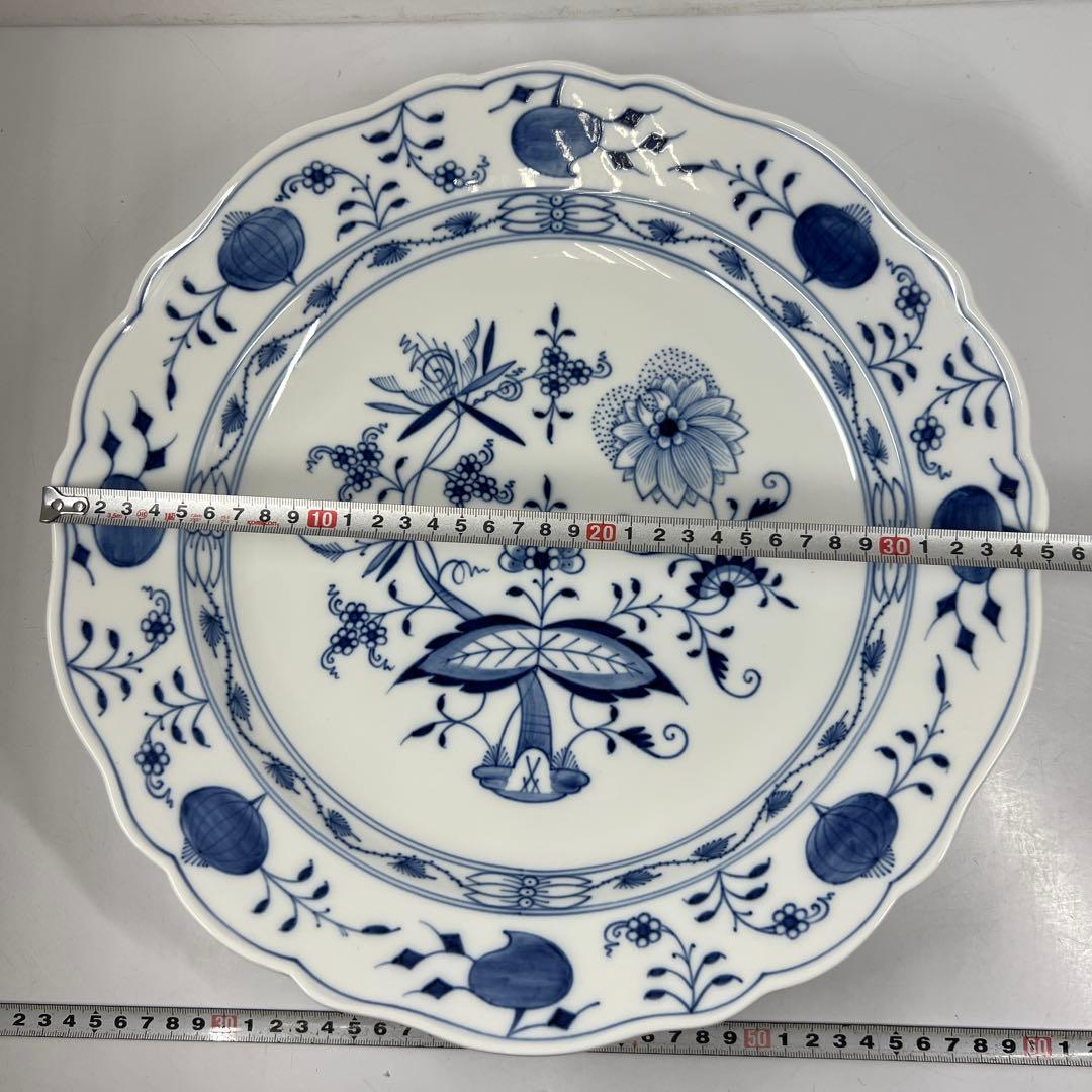 マイセン　ブルーオニオン　特大プレート　直径35㎝　東な7-0831⭐︎1F