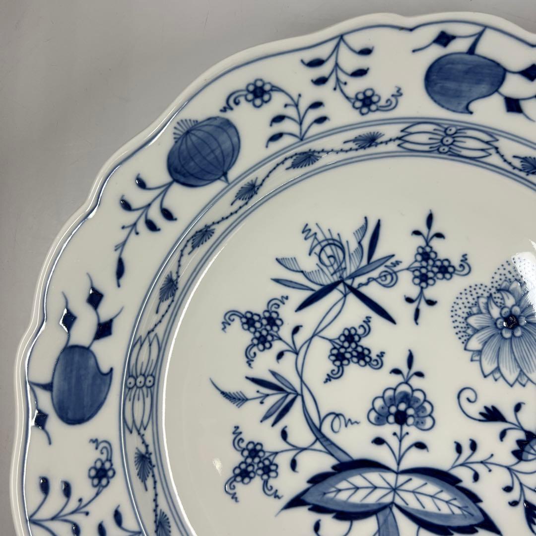 マイセン　ブルーオニオン　特大プレート　直径35㎝　東な7-0831⭐︎1F