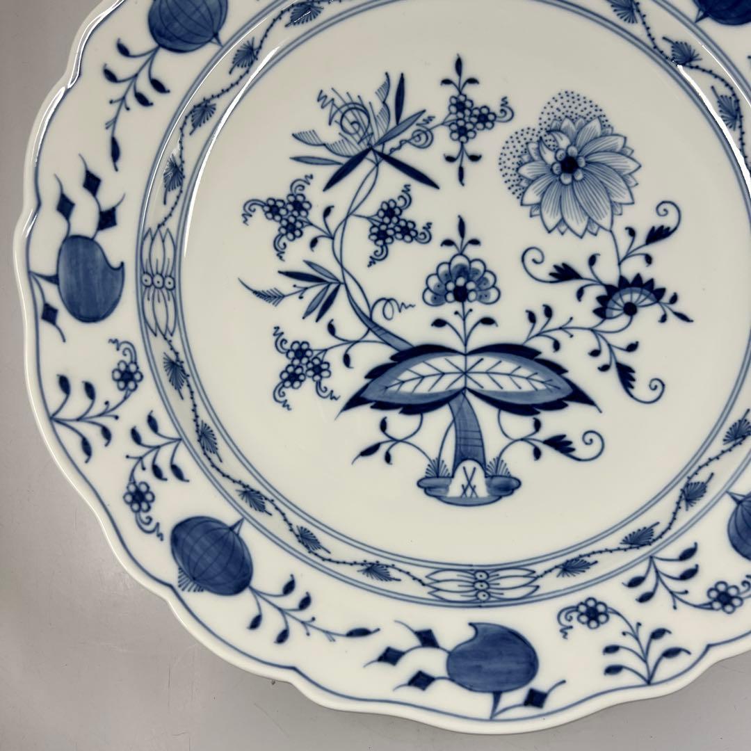 マイセン　ブルーオニオン　特大プレート　直径35㎝　東な7-0831⭐︎1F