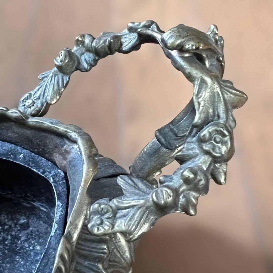 フランス アンティーク装飾ボウル 花器真鍮製 天使付き