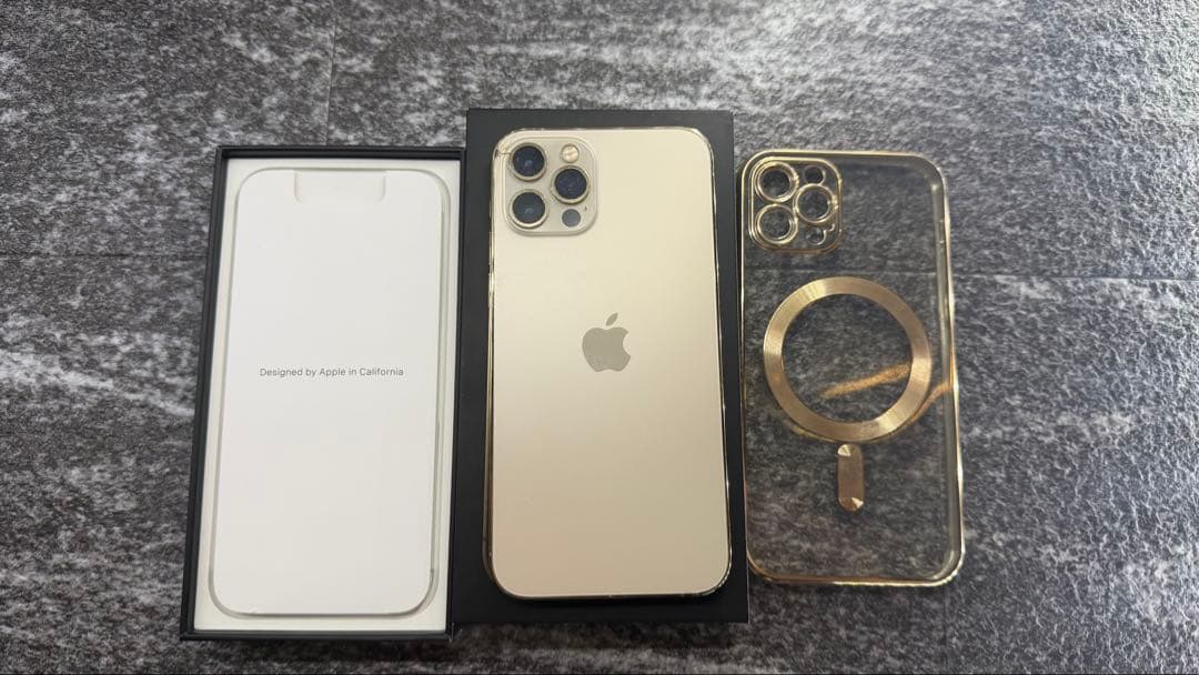 【美品】Apple iPhone 12 Pro 128GBゴールド 本体とケース