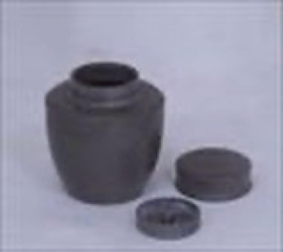 中国　清末　乾茂号造　錫製茶心壺　茶入