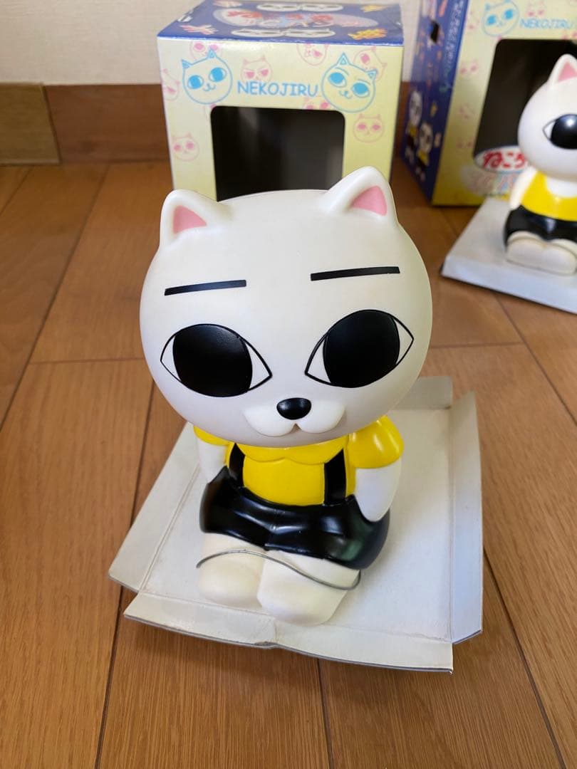 ねこぢる icバンク ソフビ　貯金箱　2体セット　大和堂　ねこぢるうどん