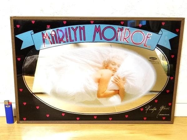 80年代 ビンテージ マリリンモンロー パブミラー 旧車 アメ車 ガレージ 昭和