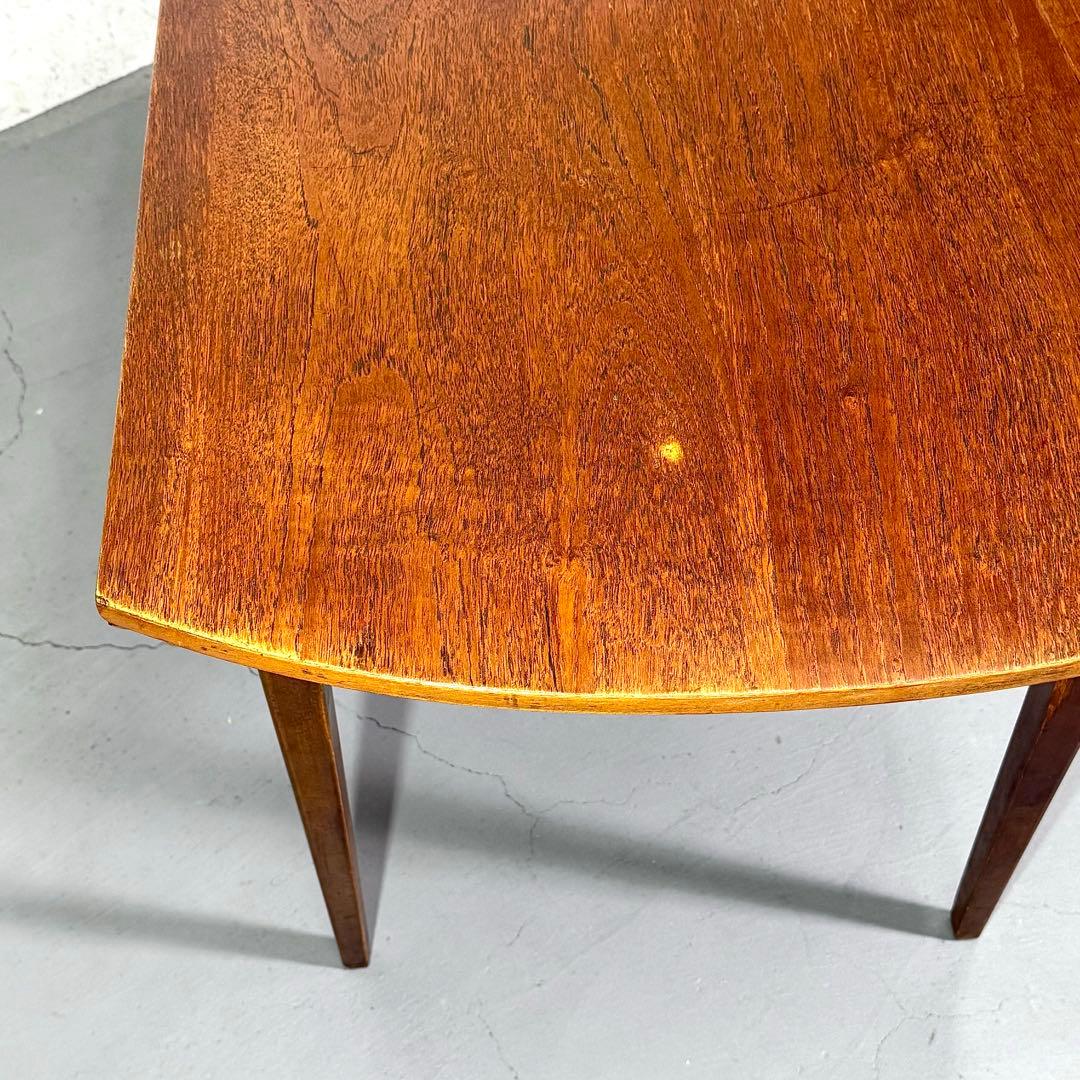 イギリス ビンテージ チークドロップリーフ ラウンドテーブル (301)