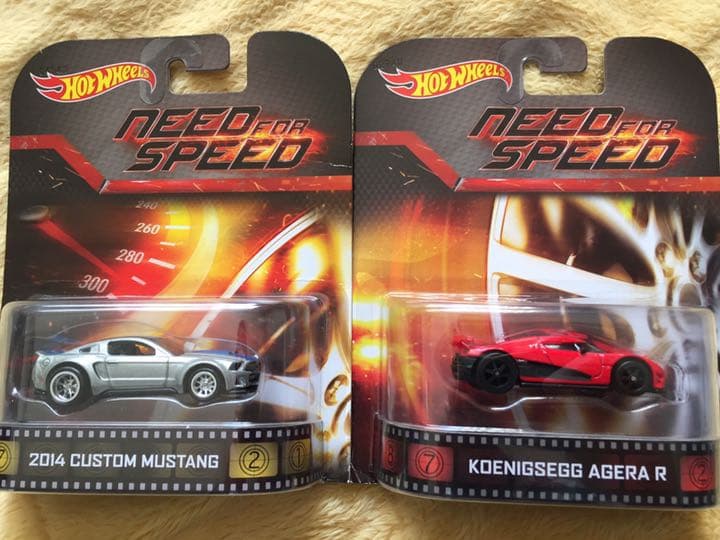 ホットウィール ニードフォースピード マスタング アゲーラR 二台セット