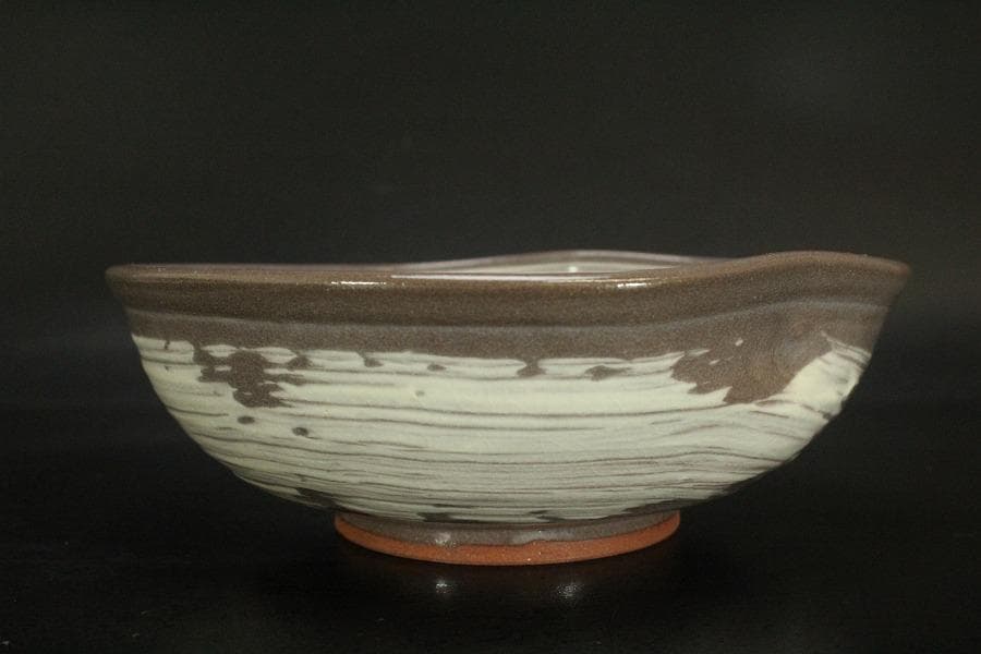 祥瑞窯 五代 陶匠 浅見五郎助 三島文 鉢 菓子鉢 共箱 未使用 839