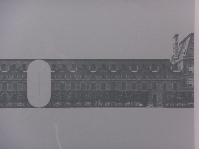 現代美術　佐藤亜土　直筆サイン『ルーブル正門』シルクスクリーン 0407C