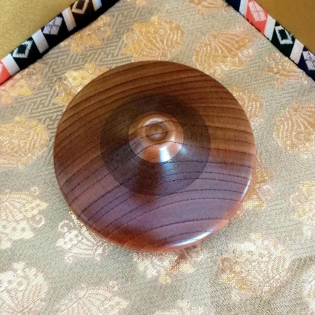 秋平造　線筋欅香合　共箱　茶道具　香合　欅　骨董