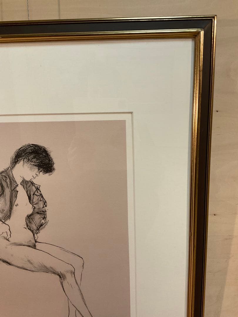 佐藤忠良　「シャツ・或る日の女Ⅱ」　リトグラフ　直筆サイン・作品証明シール有り