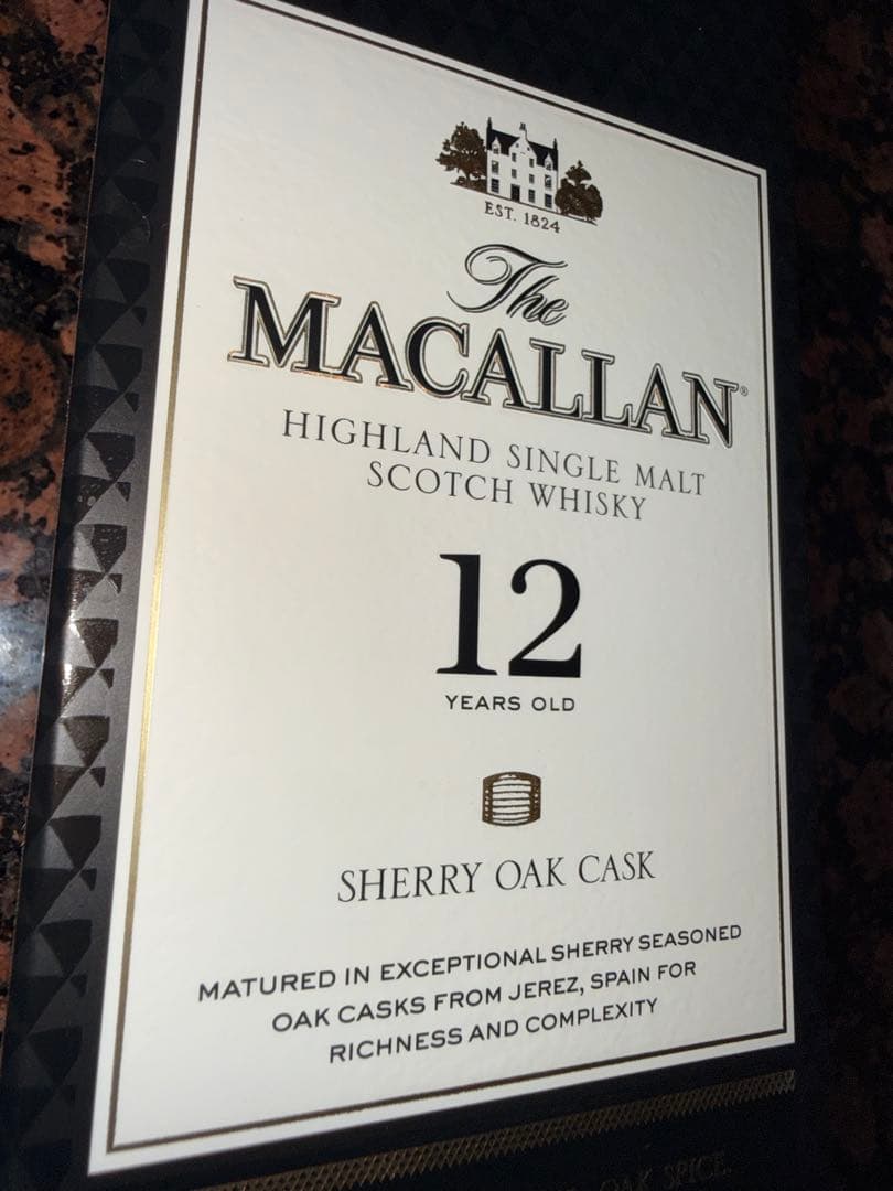 MACALLAN 12年 シェリーオークカスクスコッチウイスキー 700ml