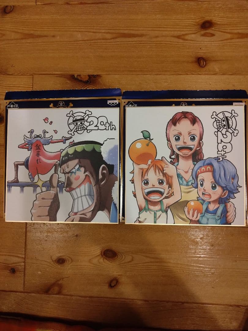 ワンピース フィギュアセット 9体 + 20周年記念色紙17枚（ダブリ含む）