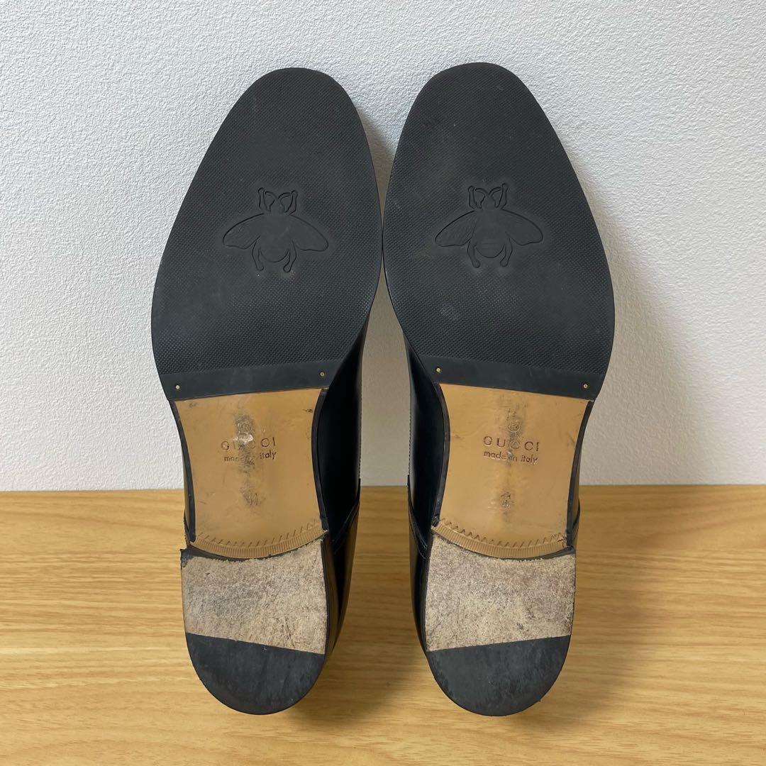 グッチ 547662 バック ロゴ ストレート チップ 革靴　11
