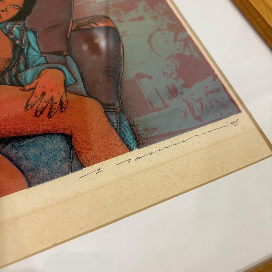 ☆希少☆田村文雄　リトグラフ　版画　　現代アート　女