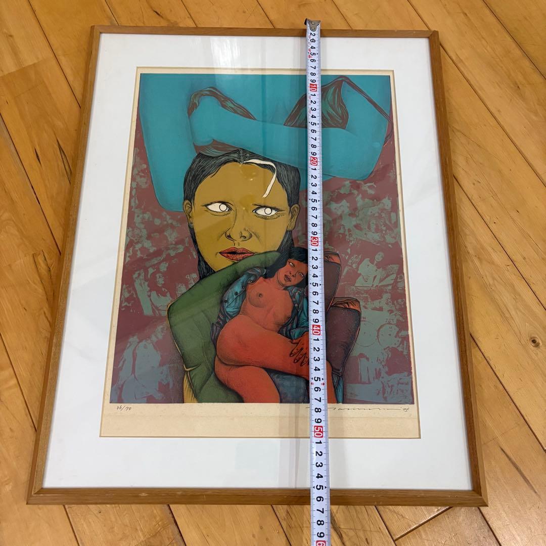 ☆希少☆田村文雄　リトグラフ　版画　　現代アート　女