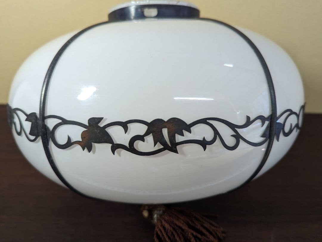 ペンダントライト 照明 昭和レトロ 大正ロマン 乳白色 当時物 アンティーク希少