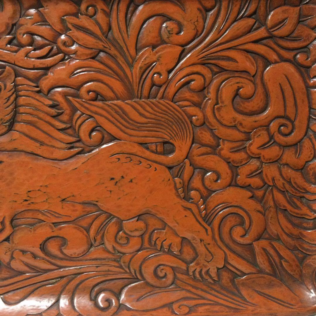 鎌倉彫のお盆、大型