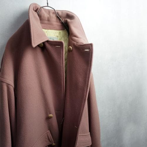 80s ウールコート 肉厚 ライナー イタリア製 ヴィンテージ