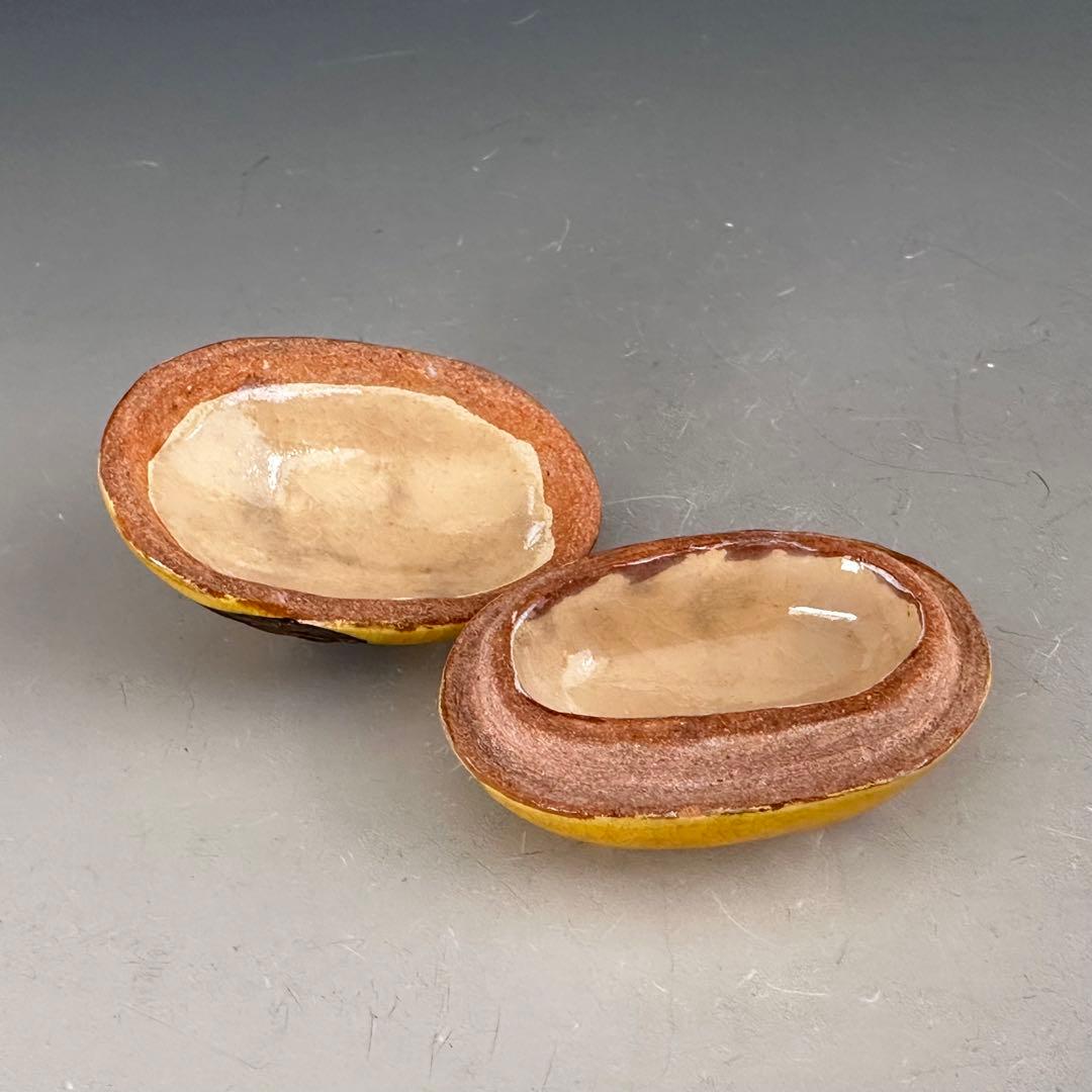 茶道具　黄鴨　香合　四代　眞清水蔵六　共箱　形物香合　陶芸　京焼　茶会　炭点前