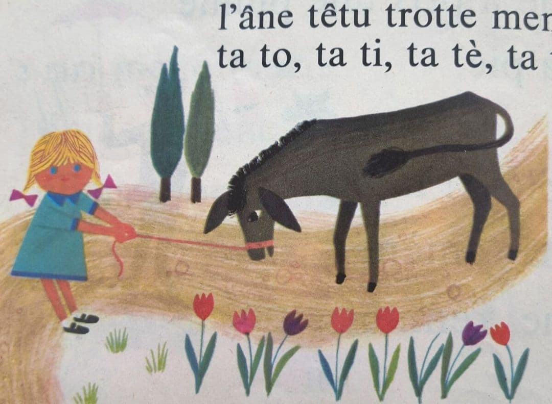 超希少フランスアンティークスタンプ 　絵本作家 Alain Gréeデザインb.