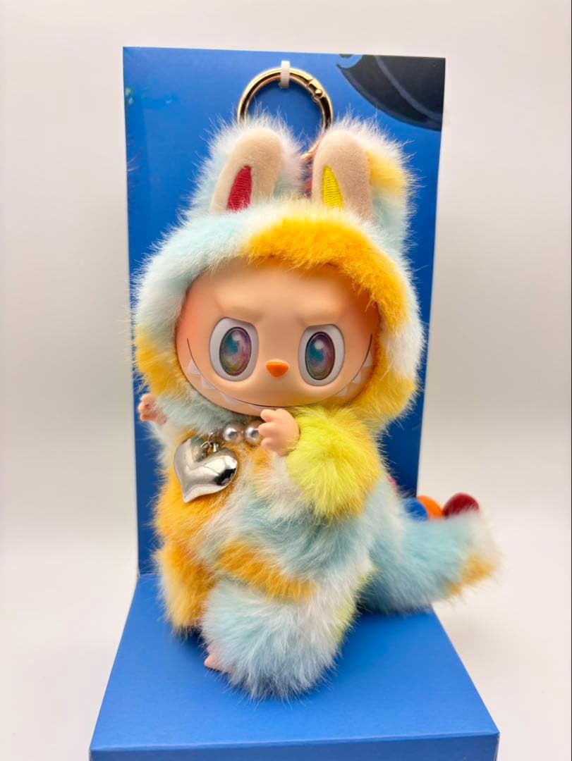 k*h様 ジモモ　虹色　海外限定カスタム　ふわふわぬいぐるみ　ストラップ付き