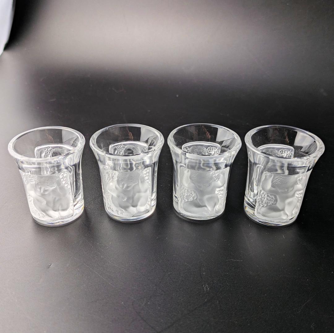 生命の芸術★ラリック アンファン ショットグラス 4個セット アールデコフランス
