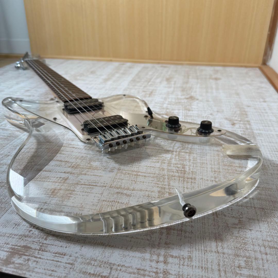 Barclay クリスタルギター　透明　レア　スケルトン　ケース付き