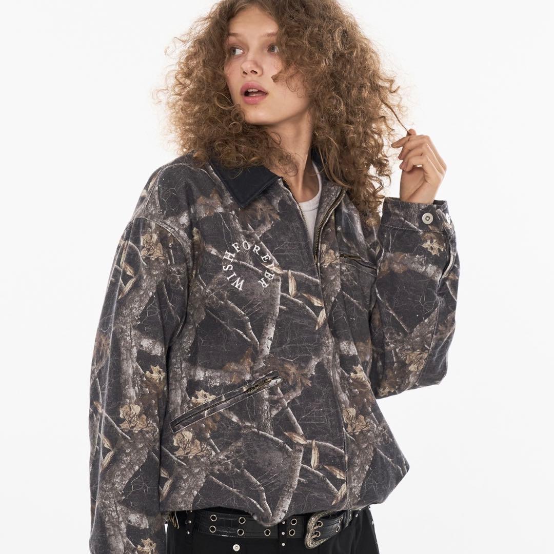 WISH FOR EVER ドローコードビンテージライクショートダックジャケット