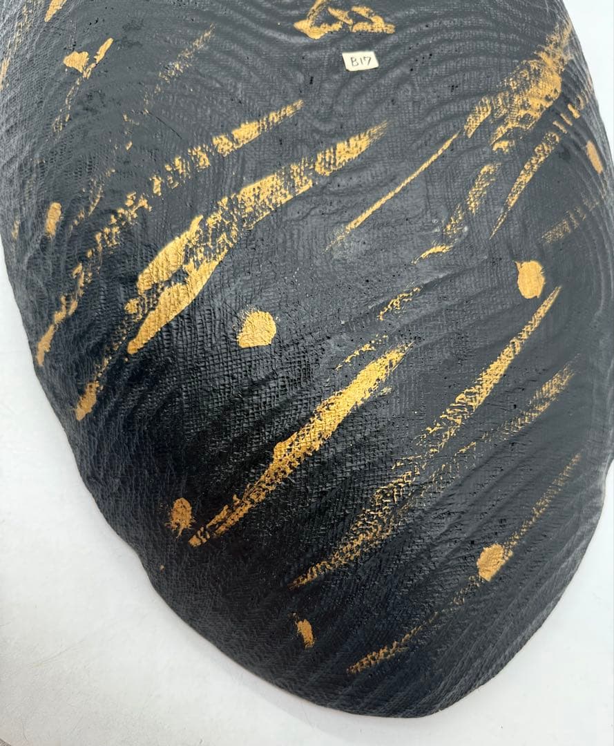 坂田甚内作　金彩ガラス長皿　特大　名人作　送料込み250606