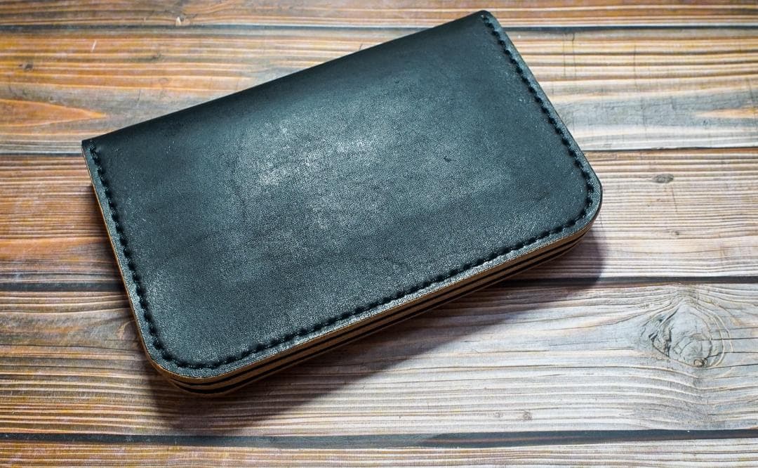 三層　ミドル トラッカーウォレット　茶芯 ブラック 真鍮 トラッカーウォレット