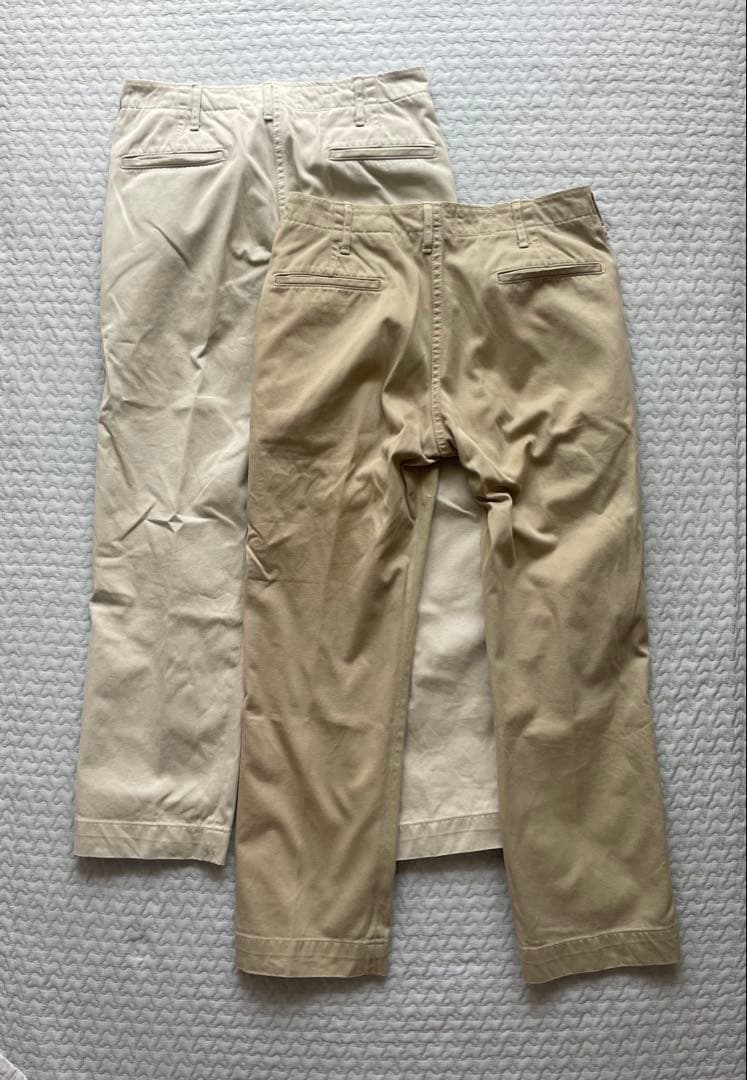 【２本】TOYS McCOY V.HILTSトラウザーズ カーキとアイボリー30