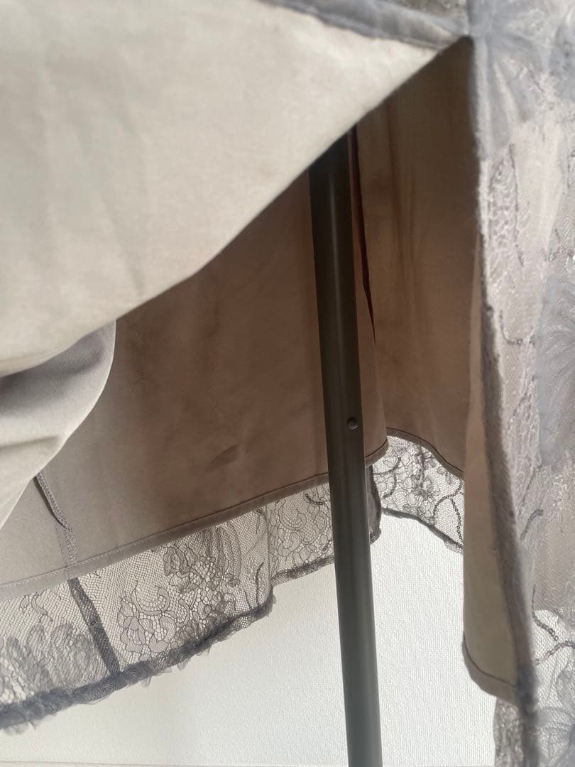 【1回着用】☆Leja レジャ スパンコールレーススリーブIラインロングドレス