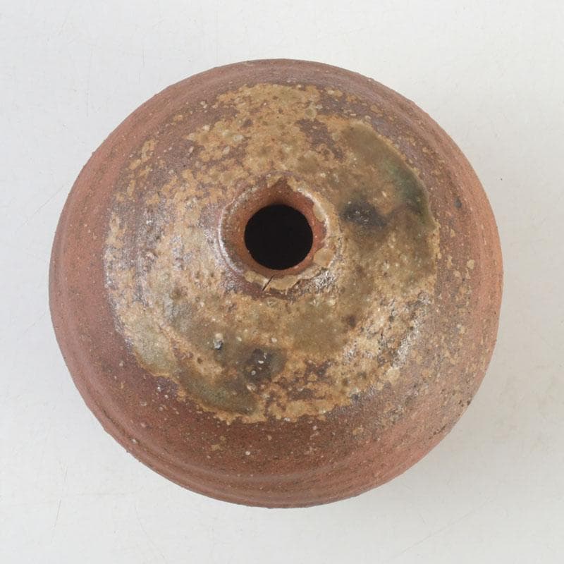 北大路魯山人作　信楽焼　花入　壷　共箱　V　9660