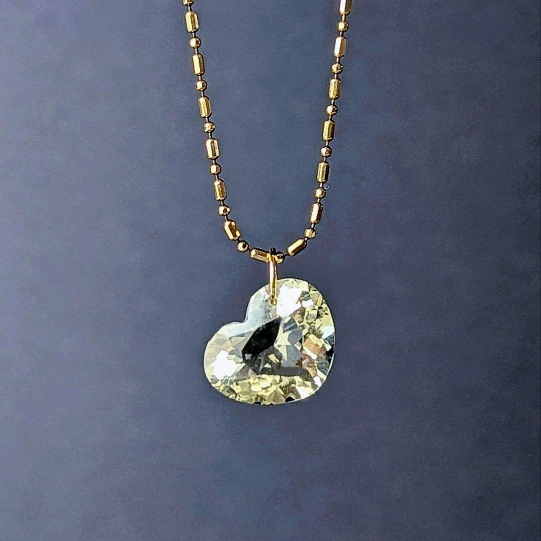 ♢めかぶ♢K18 レモンクォーツ 4.43ct ネックレスチャーム
