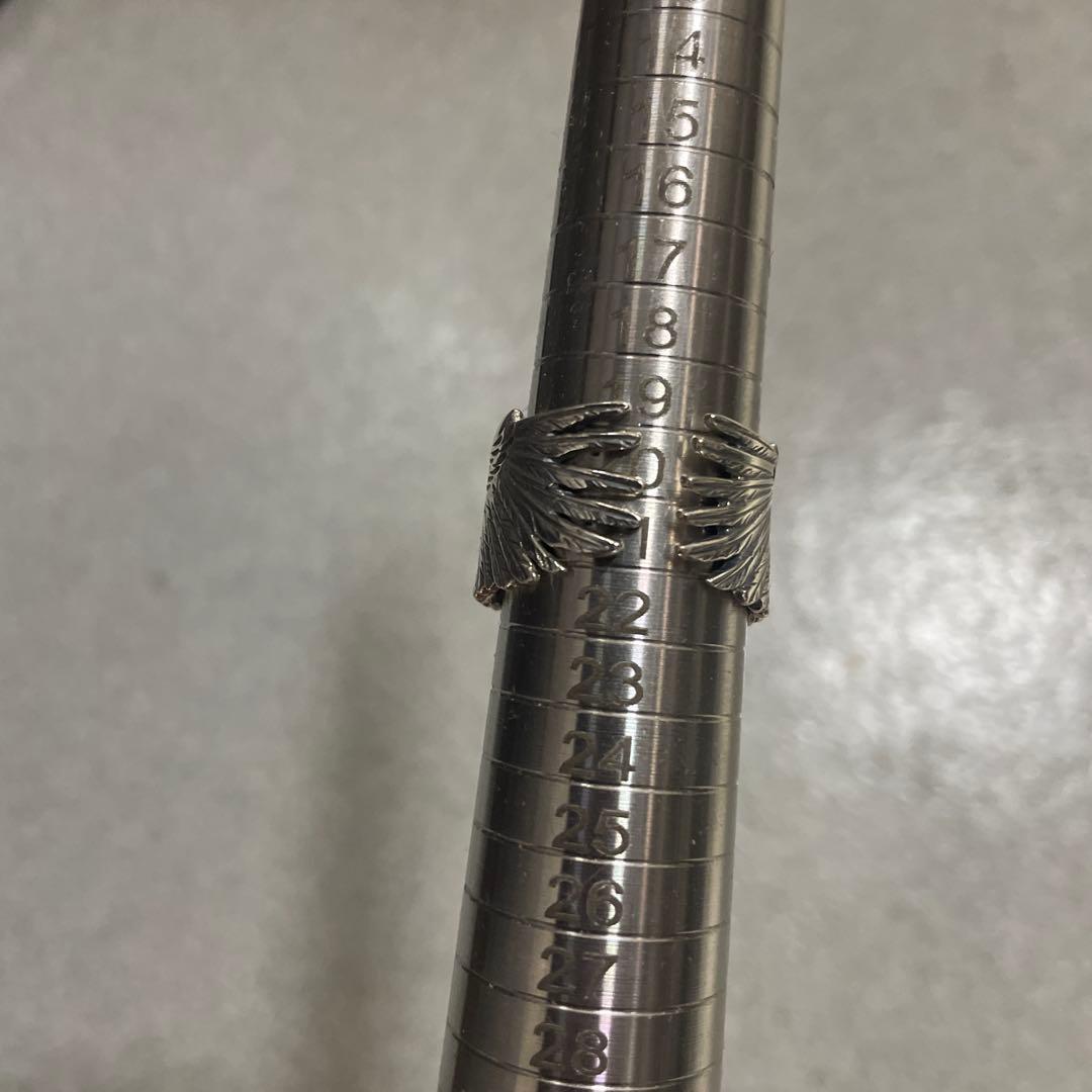 鷲見太郎　リング　銀製　(黒G100）