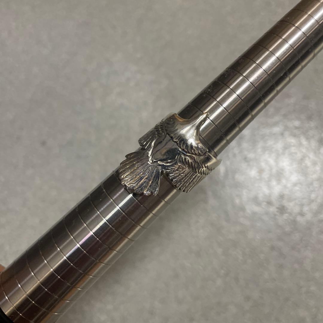 鷲見太郎　リング　銀製　(黒G100）