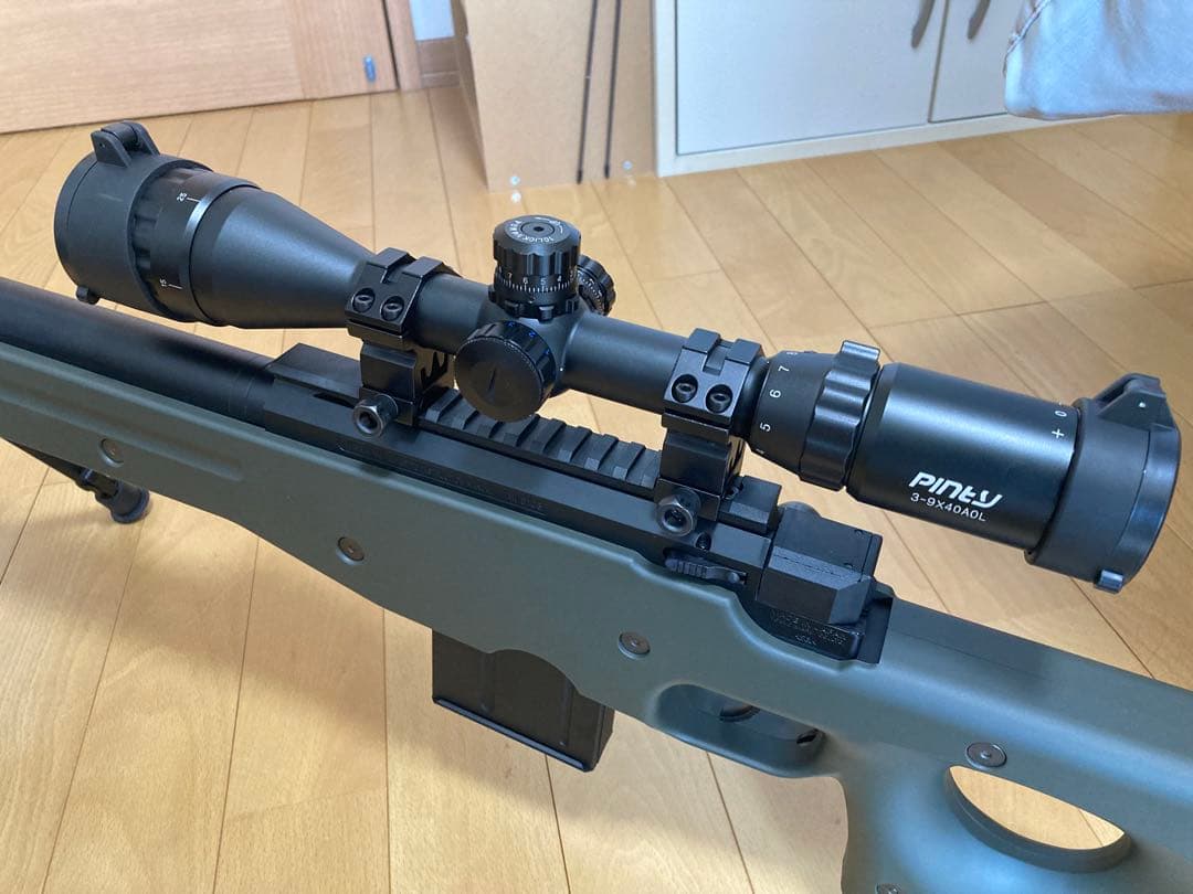 東京マルイ L96AWS OD（Pintyスコープ、マルイ純正バイポッドその他）