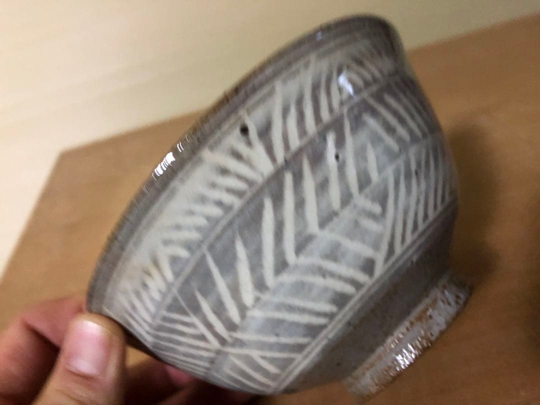 保管品！茶味豊かな三島茶碗 検茶道具抹茶碗三島手