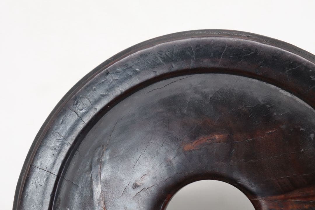 ※中国　紅木筆筒　したん　唐木　送料込み250602