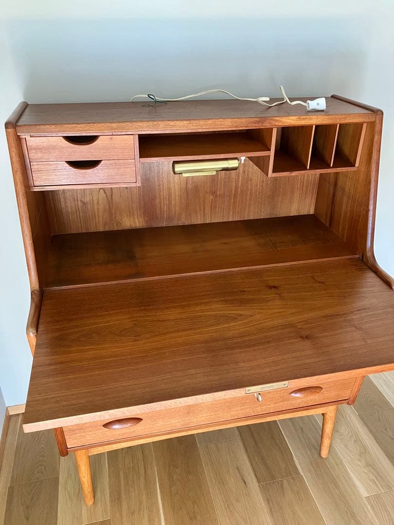 ライティングデスク ビューロー ライティングビューロー 北欧 ビンテージ 送料込
