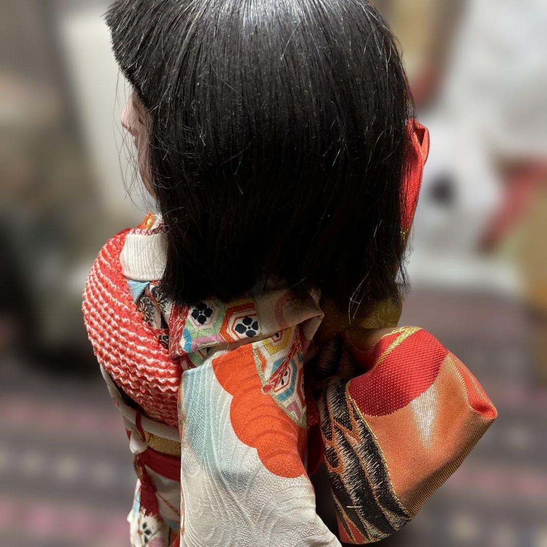 アンティーク・日本人形 市松人形 伝統的和装(着物を脱がせて作者確認済)
