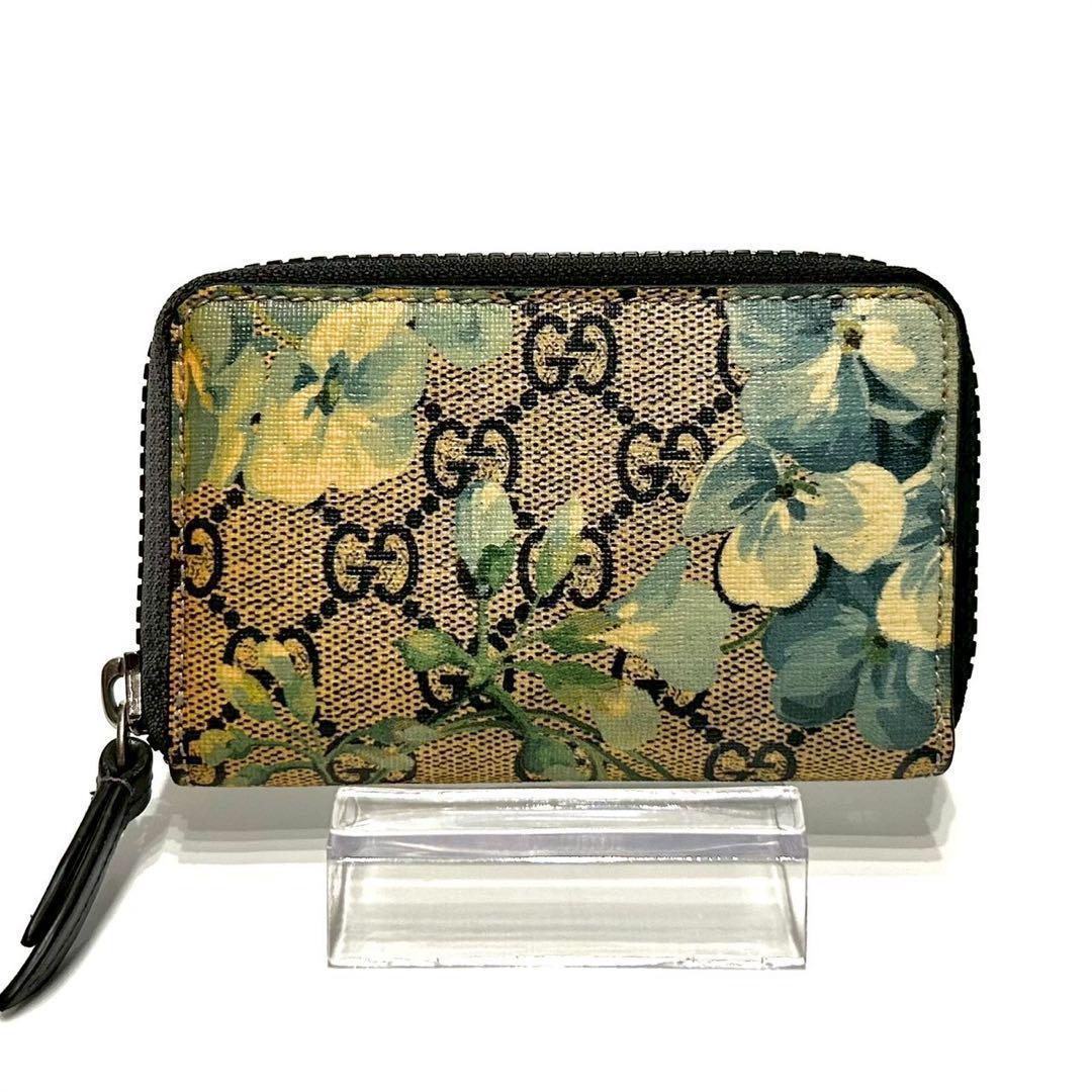 グッチ　ケース　ブルームス　ラウンドファスナー　GGスプリーム GUCCI