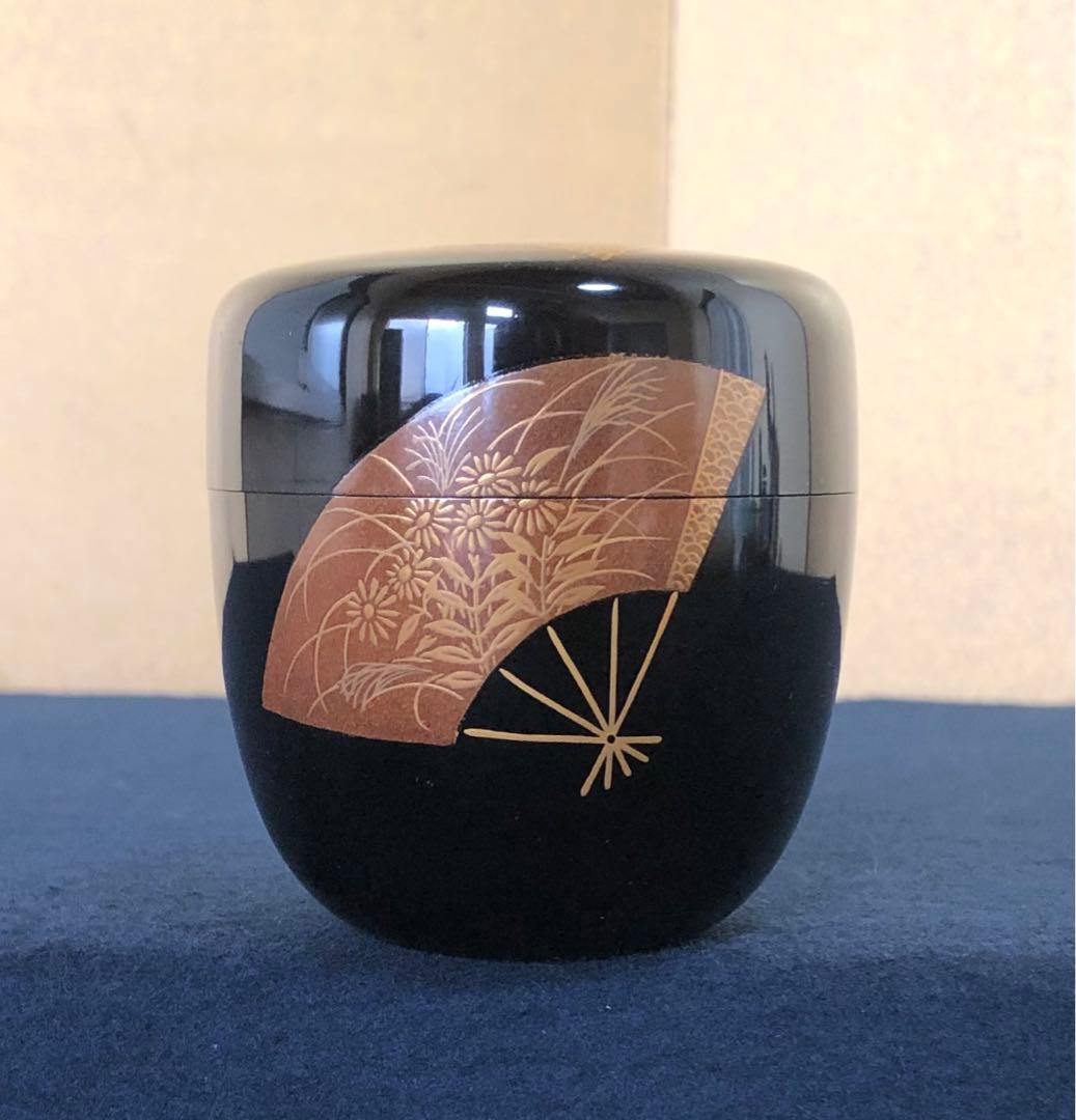 《R》茶道具 扇面 中棗 宗廣作 共箱　260109き2